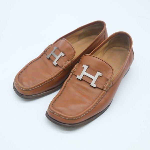 HERMES エルメス 靴 ローファー コンスタンス レザー ブラウン 茶 #36 約23cm