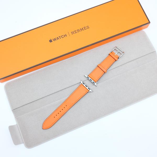HERMES エルメス アップルウォッチ バンド 38mm用 ヴォースイフト オレンジ  D刻印