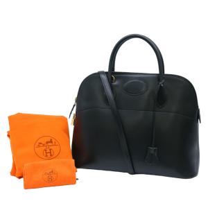 【お値引き】【美品】HERMES エルメス ボリード 35 ハンドバッグ ショルダーバッグ ヴォーエプソン ブラック 黒 #□C｜src-gk