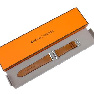 【お値引き】【美品】HERMES エルメス アップルウォッチ バンド 44ｍｍ用 45mm用 シンプルトゥール ヴォーバレニア レザー フォーヴ ブラウン #Y｜src-gk