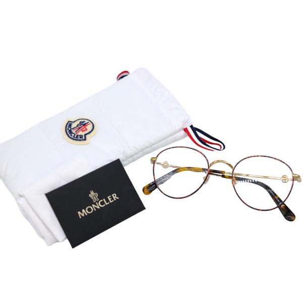 【お値引き】【未使用品】MONCLER モンクレール メガネ 眼鏡 べっ甲柄 ブラウン 茶 50□2...