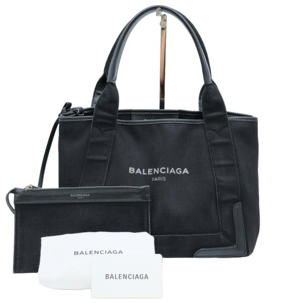 【お値引き】BALENCIAGA バレンシアガ ネイビー カバス トート ハンドバッグ デニム ブラ...