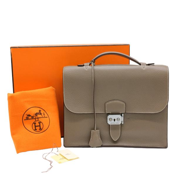 【お値引き】HERMES エルメス サックアデペッシュ 27 ビジネスバッグ ブリーフケース トリヨ...