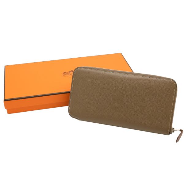 【お値引き】HERMES エルメス アザップロング シルクイン 長財布 ヴォーエプソン シルク エト...