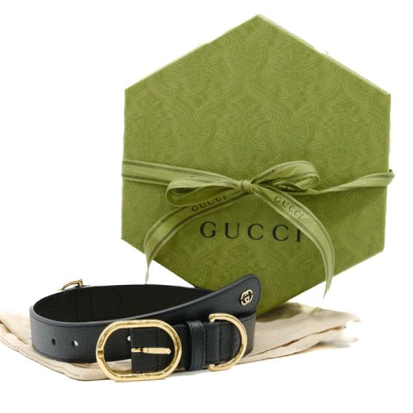 【お値引き】【未使用品】 GUCCI グッチ インターロッキングG ラージ ペット 愛犬 首輪 ＃L...