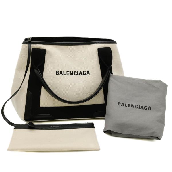 【お値引き】【未使用品】BALENCIAGA バレンシアガ ネイビーカバス S トートバッグ レザー...