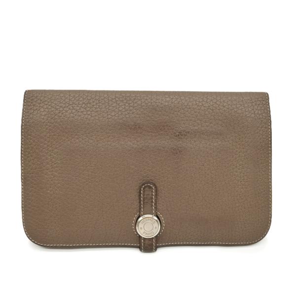 【お値引き】HERMES エルメス ドゴン デュオ GM 長財布 ウォレット 二つ折り トゴ レザー...