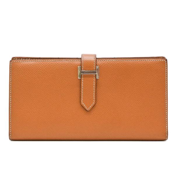【お値引き】【美品】HERMES エルメス ベアン ベアンスフレ 長財布 ウォレット ヴォーエプソン...