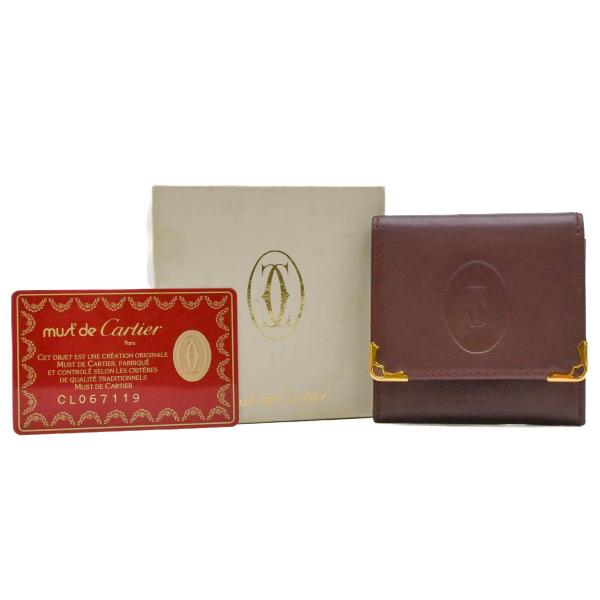 【お値引き】【未使用品】Cartier カルティエ マストライン コインケース 小銭入れ レザー ボ...