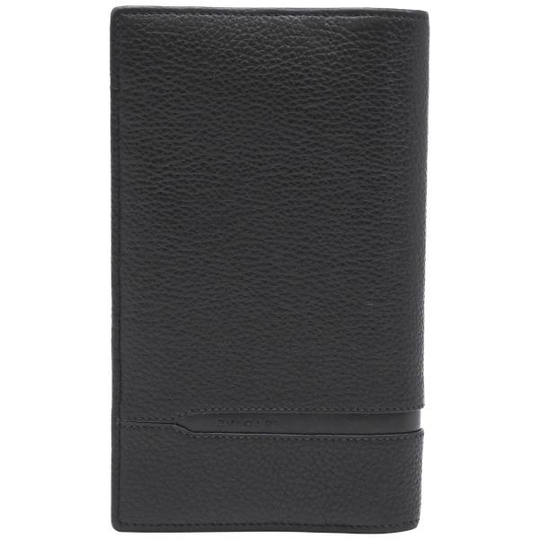 【未使用】BVLGARI ブルガリオクト 二つ折り長財布  ウォレット レザー ブラック 黒 ビジネ...