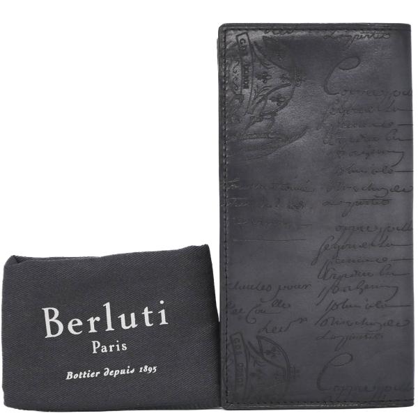 【美品】Berluti ベルルッティ ロングウォレット 長財布 カリグラフィ スクリット レザー ブ...