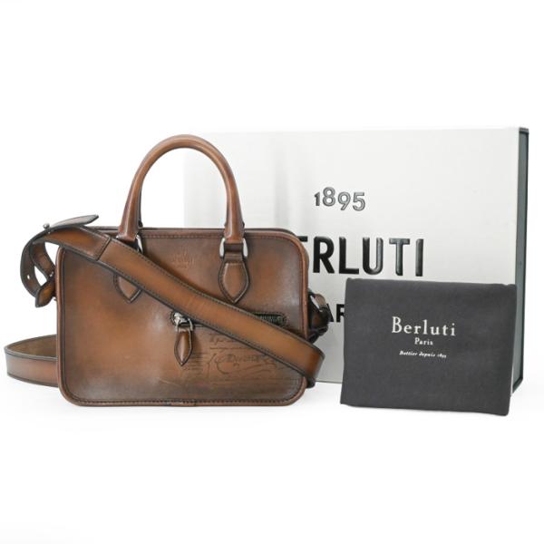 【美品】Berluti ベルルッティ カリグラフィ アンジュール ブリーフケース ビジネス 書類鞄 ...