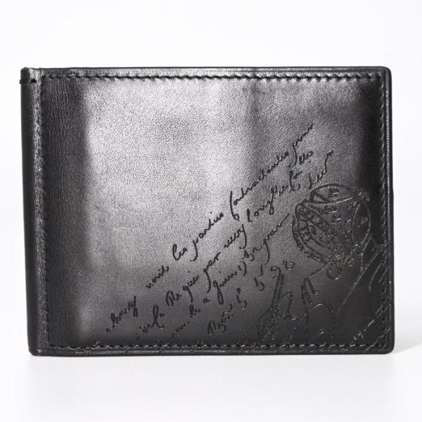 【美品】Berluti ベルルッティ フィギュア スクリットレザー カリグラフィ コンパクトウォレッ...