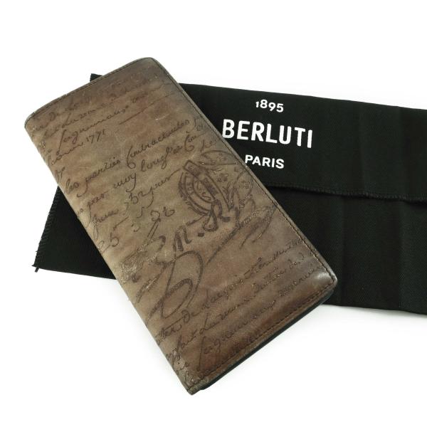 Berluti ベルルッティ ロングウォレット 長財布 カリグラフィ ヴェネチアン レザー ブラウン...