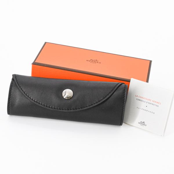 【未使用品】HERMES エルメス ポリッシンググローブ 靴磨き シューズポリッシャー  レザー ブ...