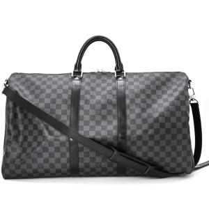 【美品】LOUIS VUITTON ヴィトン キーポル バンドリエル 45 ボストンバッグ 旅行鞄 ダミエ グラフィット ストラップ欠品 N41418