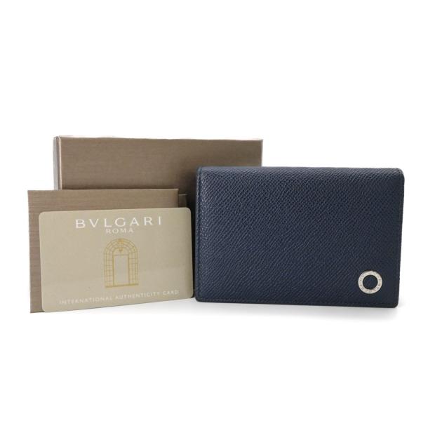 【美品】BVLGARI ブルガリ ブルガリブルガリ マン 二つ折り カードケース カードホルダー 名...