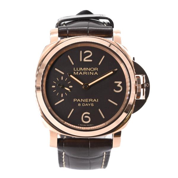 【美品】PANERAI パネライ ルミノール マリーナ 8デイズ オロロッソ  自動巻き 腕時計 ウ...