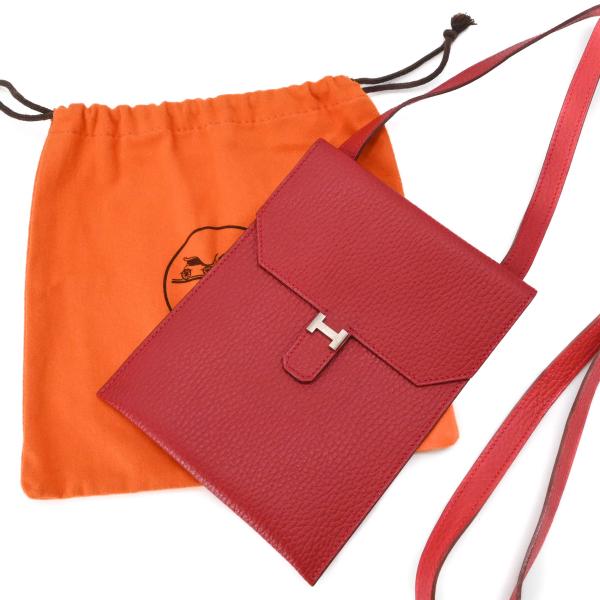 【美品】HERMES エルメス アメリ ポシェット ミニ ショルダーバッグ ポーチウォレット アルデ...