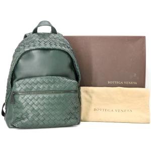 【未使用品】BOTTEGA VENETA ボッテガ ヴェネタ イントレチャート バックパック リュックサック グリーン 緑