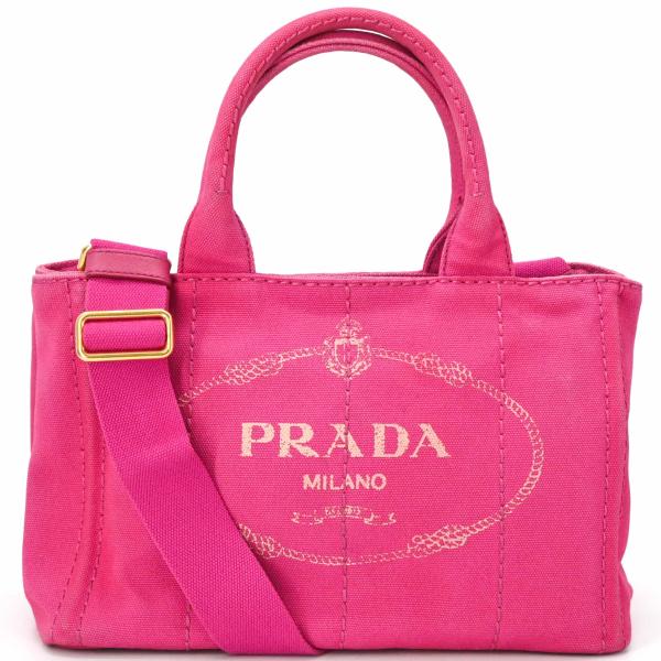 【美品】PRADA プラダ カナパ 28 ハンドバッグ ショルダーバッグ 2WAY キャンバス レデ...