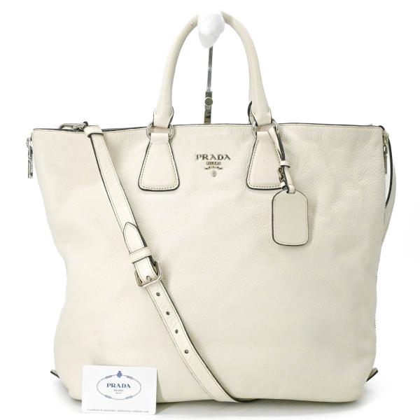 【美品】PRADA プラダ トートバッグ ビジネス ハンドバッグ ショルダー トート サイドファスナ...