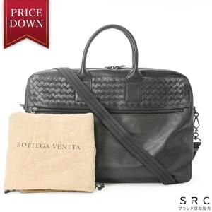 【未使用品】BOTTEGA VENETA ボッテガ ヴェネタ イントレチャート レザー 2way ショルダーバッグ ビジネス ブラック メンズ 405557