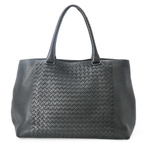 BOTTEGA VENETA ボッテガ ヴェネタ イントレチャート レザー トートバッグ 40 ビジネス ブラック メンズ ミラー付き
