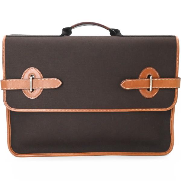 【美品】HERMES エルメス ブエナヴェンチュラMM トワルオフィシェ ビジネスバッグ ブリーフケ...