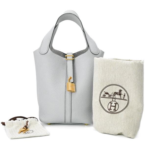 【美品】HERMES エルメス ピコタンロックPM ハンドバッグ トリヨンクレマンス レディース ブ...