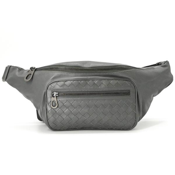 【美品】BOTTEGA VENETA ボッテガ ヴェネタ イントレチャート レザー クロス ボディバ...