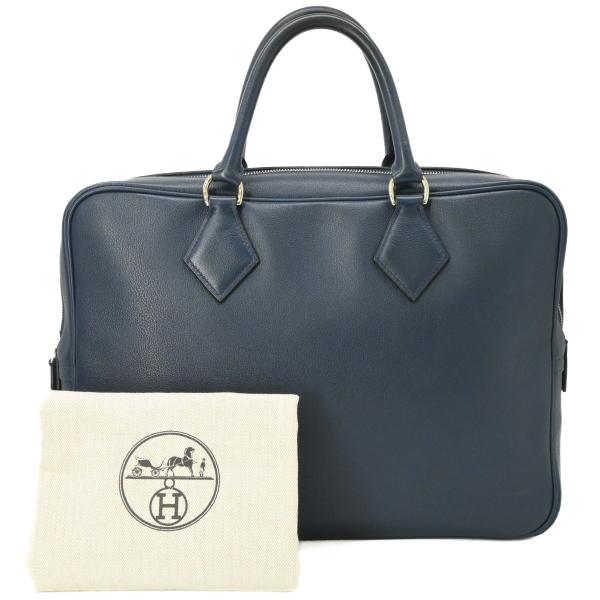 【美品】HERMES エルメス プリュムドッグ 38 ブリーフケース ビジネスバッグ トリヨンクレマ...