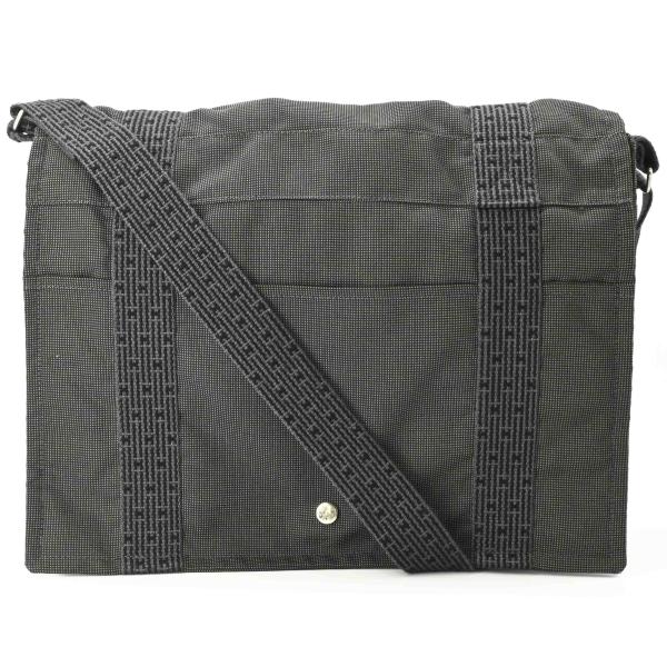 【美品】 HERMES エルメス エールライン バサス ショルダーバッグ メッセンジャー ナイロン ...