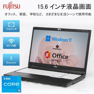 ★2021年モデル/Fujitsu　LIFEBOOK A5511/G　 15.6型ノートパソコン/カメラ内蔵/MS Office/高性能Core i5-1135G7/8GB/新品M.2SSD512/無線WIFI＆Bluetooth｜srepcstore