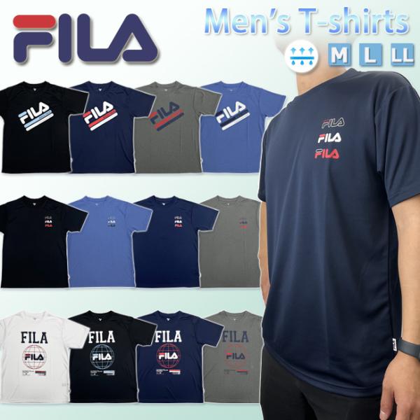 Tシャツ フィラ メンズTシャツ フィットネスウェア 男性用 ランニング ジム FM6505-09-...