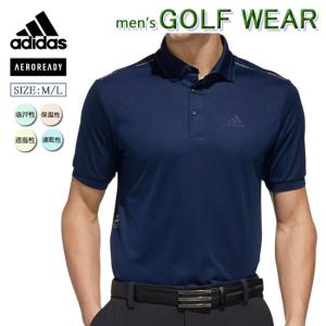 ポロシャツ　トップス　ゴルフ　ウエア　メンズ　ゴルフウェア　男性用　半袖　AEROREADY   adidas　アディダス　GLD27｜srsshop