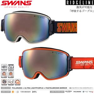 スノーゴーグル　スワンズ SWANS　RIDGELINE　リッジライン　くもり止め加工 メガネ対応 ヘルメット対応　ULTRA偏光レンズ 偏光レンズ【RL-MDH-PU-LP】｜srsshop
