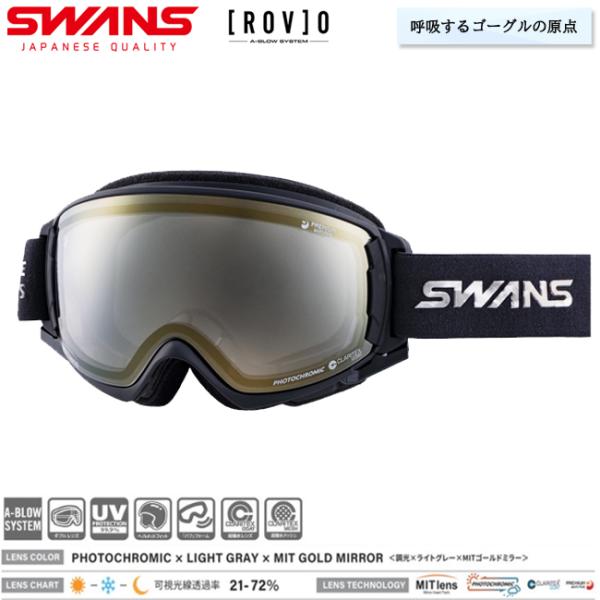 スノーゴーグル SWANS スワンズ ROVO ロヴォ　スキー　 スノボー　フォトクロミックレンズ　...
