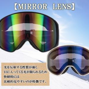 スノーゴーグル ゴーグル ダブルレンズ 平面レ...の詳細画像5