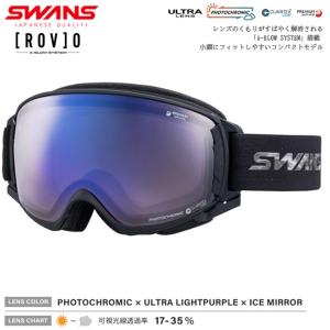 スノーゴーグル SWANS スワンズ ROVO ダブルレンズ　ヘルメット対応 くもり止めレンズ　可視光線透過率　日本製【RV-MDH-CU-LP】｜srsshop