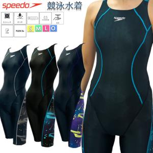 競泳水着 スピード　レディース　SPEEDO オールインワン水着　ニースキン　FINA承認　WORLDAQUATICSマーク　4分丈　撥水　ストレッチ　FLEX Σ　SCW12425FZ｜srsshop