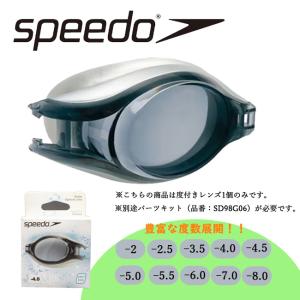 speedo　度付きレンズ(片眼1個)　くもり止め　紫外線防止効果　パルスレンズ フィットネスタイプ　ブラック 　SD98G07｜srsshop