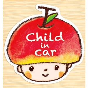 チャイルドインカー CHILD IN CAR マグネットステッカー(まっ赤なりんごちゃん）