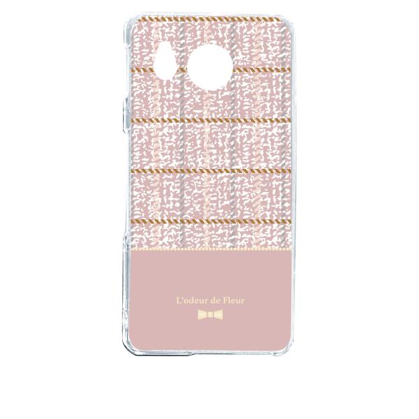 AQUOS sense7 plus アクオスセンス7プラス クリア ハードケース (ツイード風 ピン...