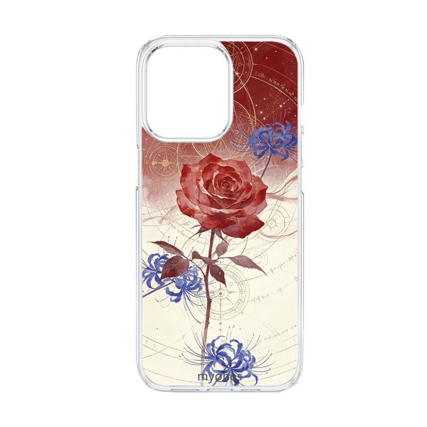 AQUOS R7 SH-52C クリア ハードケース (ローズとヒガンバナ) 薔薇 ヒガンバナ 赤 ...