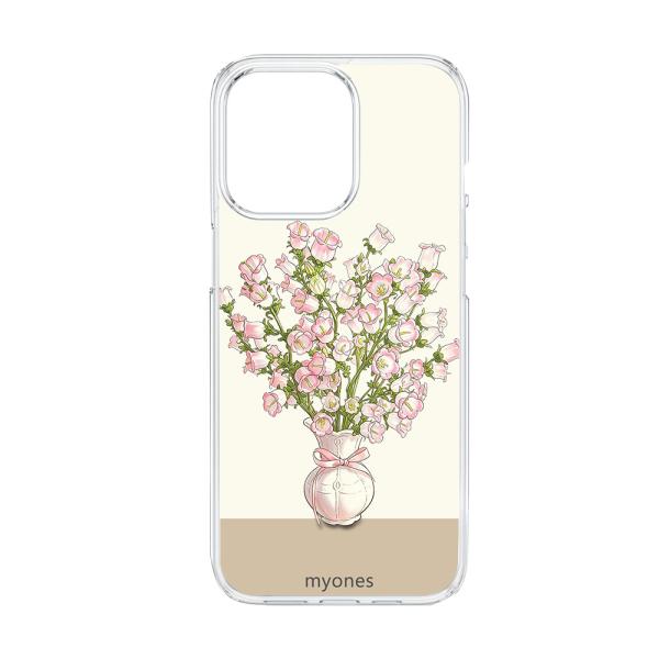 AQUOS R8 SH-52D クリア ハードケース (カンパニュラの花瓶) カンパニュラ 花瓶 風...