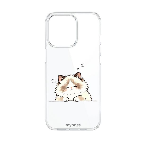 AQUOS R8 SH-52D クリア ハードケース (ねむねむ猫) 猫 ラグドール 眠る 寝ている...