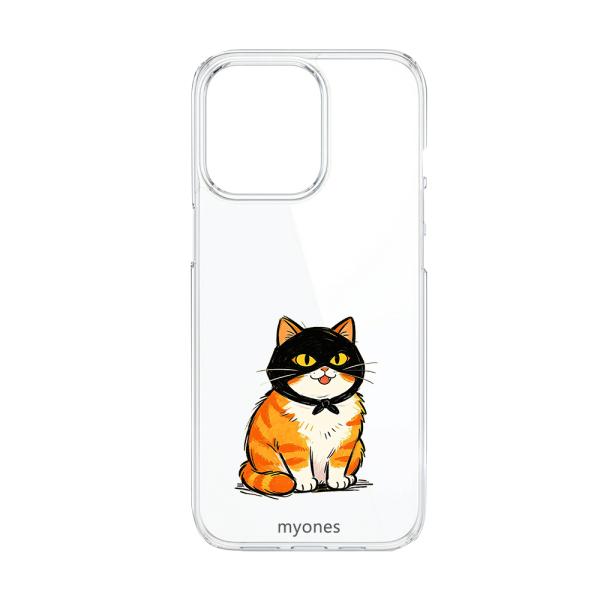 AQUOS R7 SH-52C クリア ハードケース (怪盗猫) おもしろ 猫 茶トラ 泥棒 怪盗 ...