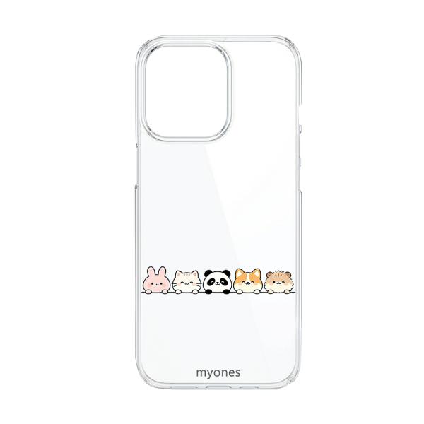 AQUOS R8 SH-52D クリア ハードケース (動物たち) 可愛い 動物 猫 うさぎ パンダ...