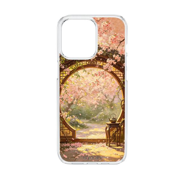 AQUOS R8 SH-52D クリア ハードケース (桜満開の満月窓) 桜 可愛い さくら 和モダ...